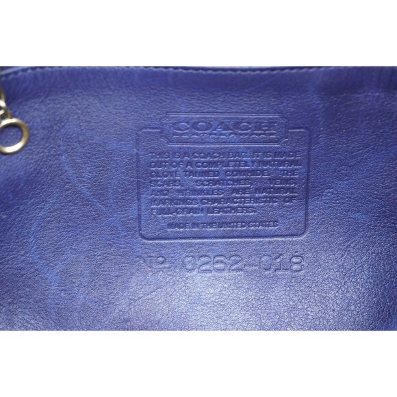 Coach Vintage Suede Bucket Bag Drawstring Blue / Brown 70s/80s VTG - Picture 5 of 5